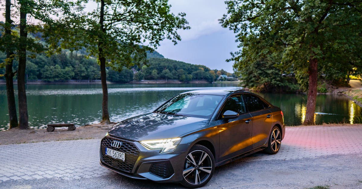 Audi A3 sedan parked by a lake — inertia switch and fuel cut-off location guide for Mk1 8L through Mk4 8Y