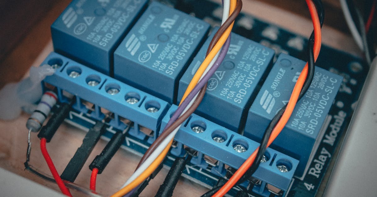 Electronic relay modules with wires close-up — U0121 lost communication with EBCM ABS module CAN bus