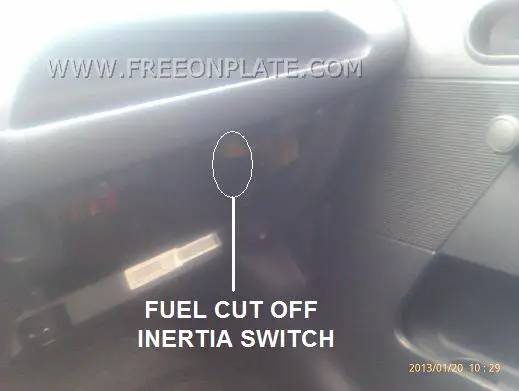 how to find ford fiesta inertia switch - fuel cut off switch