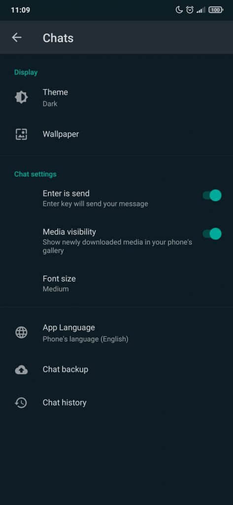 turn off auto backup whatsapp on android - step 1