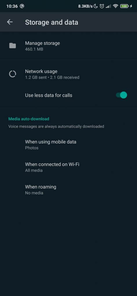 use less data for calls whatsapp - how to setup step 3