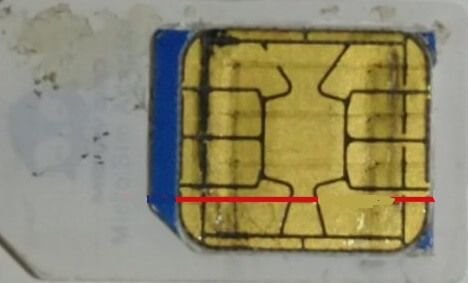 wet, water corroded sim card